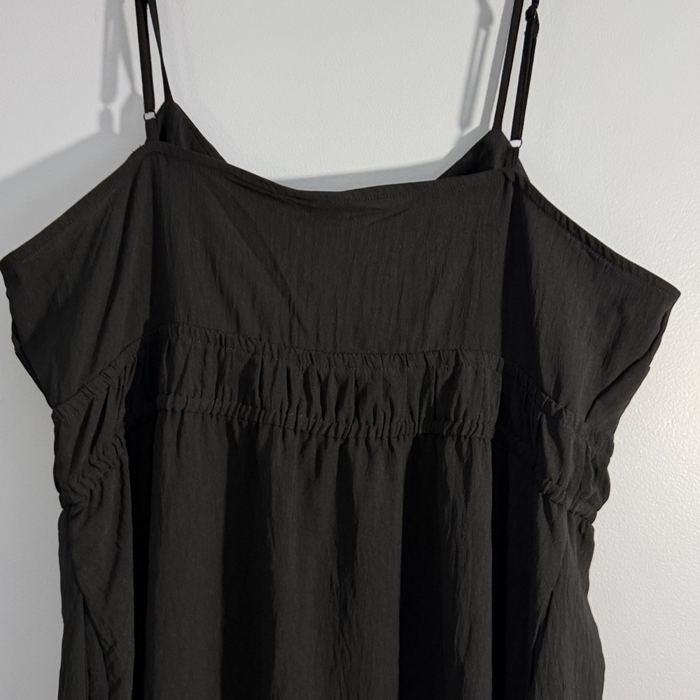 a new day Black Spaghetti-Strap V-Neck Midi Dress SZ L - Picture 6 of 10